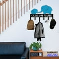 thumbnail image 3 of Handmadetneonsign Elephant Coat Rack Wall Hanger, Elephant Family Metal Wall Hooks, Elephant Keys Holder Home Decor 75070, 3 of 5