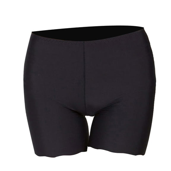 FOXNOVO Seamless Waistband Shorts Under Dress Shorts Women Black 1Pack