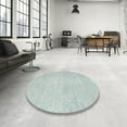 thumbnail image 4 of Ahgly Company Machine Washable Indoor Rectangle Contemporary Light Steel Blue Area Rugs, 8' x 12', 4 of 7