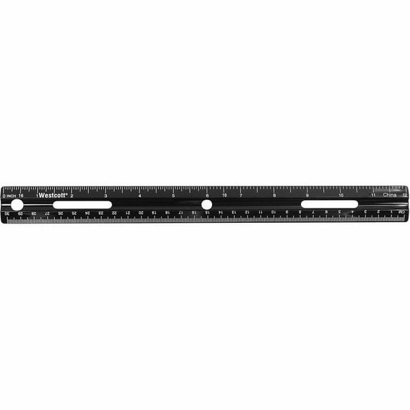 Westcott Kleenearth Recycled Ruler, Black