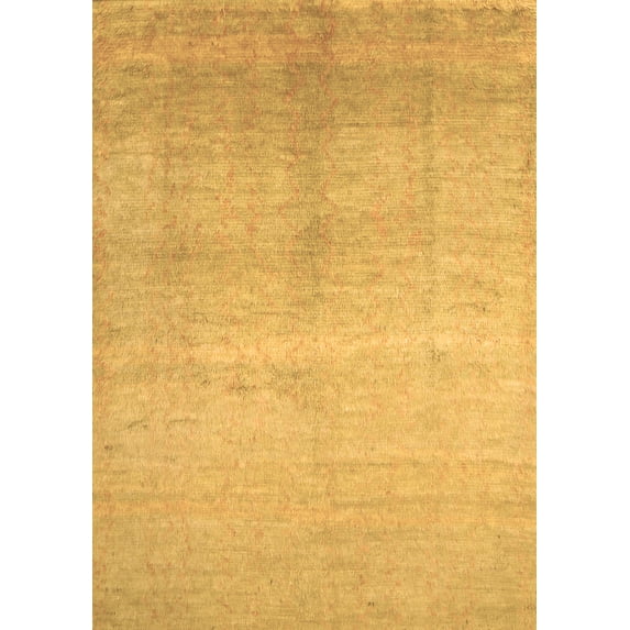 Ahgly Company Indoor Rectangle Abstract Brown Contemporary Area Rugs, 7' x 9'