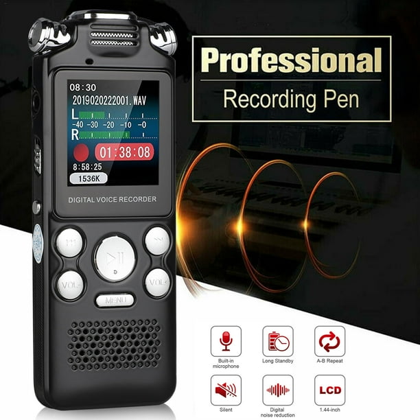 16GB Digital Voice Recorder Voice Activated Recorder with Playback