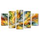 thumbnail image 1 of Cuadro Decorativo Cuadros Abigail Abstracto Remolinos Amarillos Set de 5 Piezas, 1 of 5