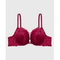 thumbnail image 5 of Push Up Plunge bra with Romantic Lace in Plum Rose, 5 of 5