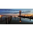 thumbnail image 4 of Lighthouse Piggy Bank, Calm Dusk at Bay Lighthouse and Wooden Boardwalk Reflections on Water Clouds, Ceramic Coin Bank Money Box for Cash Saving, 3.6" X 3.2", Multicolor, by Ambesonne, 4 of 4