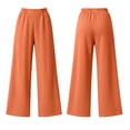 thumbnail image 3 of cocolona Womens High Waist Casual Sweatpants Elastic Waist Straight Wide Leg Athletic Pants with Pockets, 3 of 5