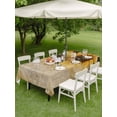 thumbnail image 5 of 60x102 Inch Outdoor Tablecloth with Umbrella Hole Zipper Rectangle Sunflower Rectangular Tablecloths Outside Waterproof Welcome Retro Summer Botanical Pastoral Patio Table Cover for Picnic Party, 5 of 8