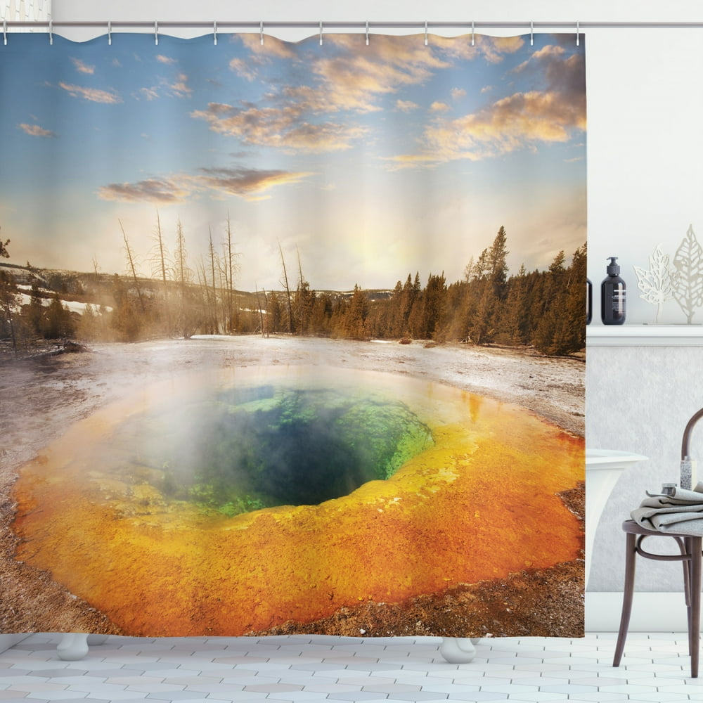 Yellowstone Shower Curtain, Morning Glory Pool in Yellowstone National