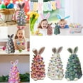 thumbnail image 7 of Lighted Easter Bunny Tree Ceramic Figurines Tabletop Decor Pre-Lit Rabbit with Colorful Lamp Beads and Bunny Ear Spring Easter Decorations Gifts, 7 of 7