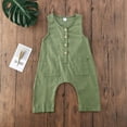 thumbnail image 2 of Newborn Baby Boy Girl Cotton Romper Jumpsuit Outfits Sleeveless Clothes, 2 of 5