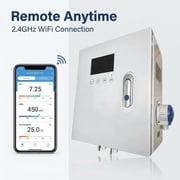 Smart Pool Monitor & 3-in-1 Controller: Auto PH/ORP/TEMP Control with Remote APP, Saltwater Pool System Auto Acid Dosing for Balance, WiFi Water Quality System for Saltwater Chlorinators (IPX4)