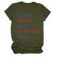thumbnail image 1 of Camiseta patriótica para mujer del 4 de julio: estampado «Loves America Too», cuello redondo, top informal de verano - S-XXXL, 1 of 3