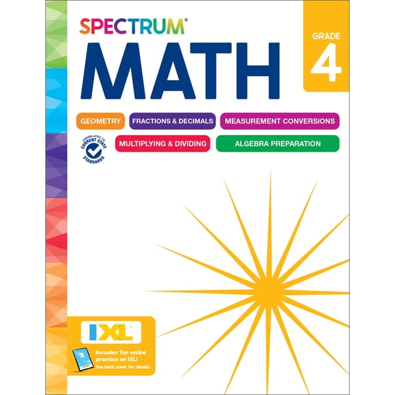 Spectrum Spectrum Math Workbook, Grade 4, (Paperback)