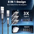 thumbnail image 2 of Cable de carga MPATIBY 4 en 2 para cargador de teléfono y reloj de 5 pies, 2 of 7