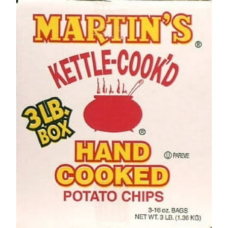 Martins Hand Cooked Potato Chips, 16 Oz., 3 Count