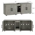 thumbnail image 2 of Cat Litter Box Enclosure for 2 Cats, Furniture with Double Room,Hidden Double Litter Box Enclosure Furniture,Cabinet with Scratching Pad, 2 of 7