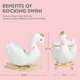 thumbnail image 4 of Happy Trails Rocking Horse - Swan Plush Ride on Toys with Seat and Handles, 4 of 7