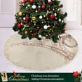thumbnail image 6 of FMSHPON Flower Eiffel Tower Xmas Christmas Tree Skirt Stand Mat for Holiday Party Decoration Indoor Outdoor 36 inches, 6 of 6