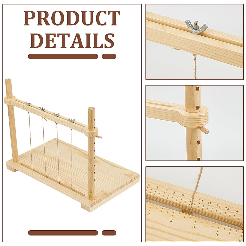 Pine Wood Bookbinding Tool with Hemp Rope Bookbinding Supplies BurlyWood Finished Product: 40x24x32cm for DIY