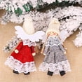 thumbnail image 4 of Muñeco de adorno de Navidad, Ángel colgante de Navidad, Colgante de muñeca de ángel de alce, Muñeco de adorno de árbol de Navidad Adornos de Navidad para niños 2 piezas (Ángel de encaje) Adepaton JQWJ337, 4 of 7