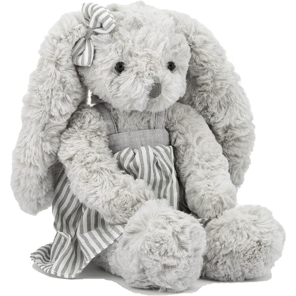 Bunny Stuffed Animals, Stuffed Rabbit Plush, Girls Stuffed Animals, 30cm (Grey)