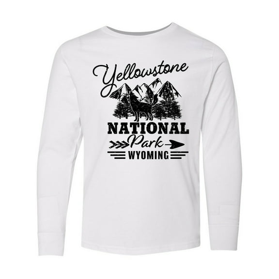Inktastic Wyoming Yellowstone National Park Long Sleeve Youth T-Shirt