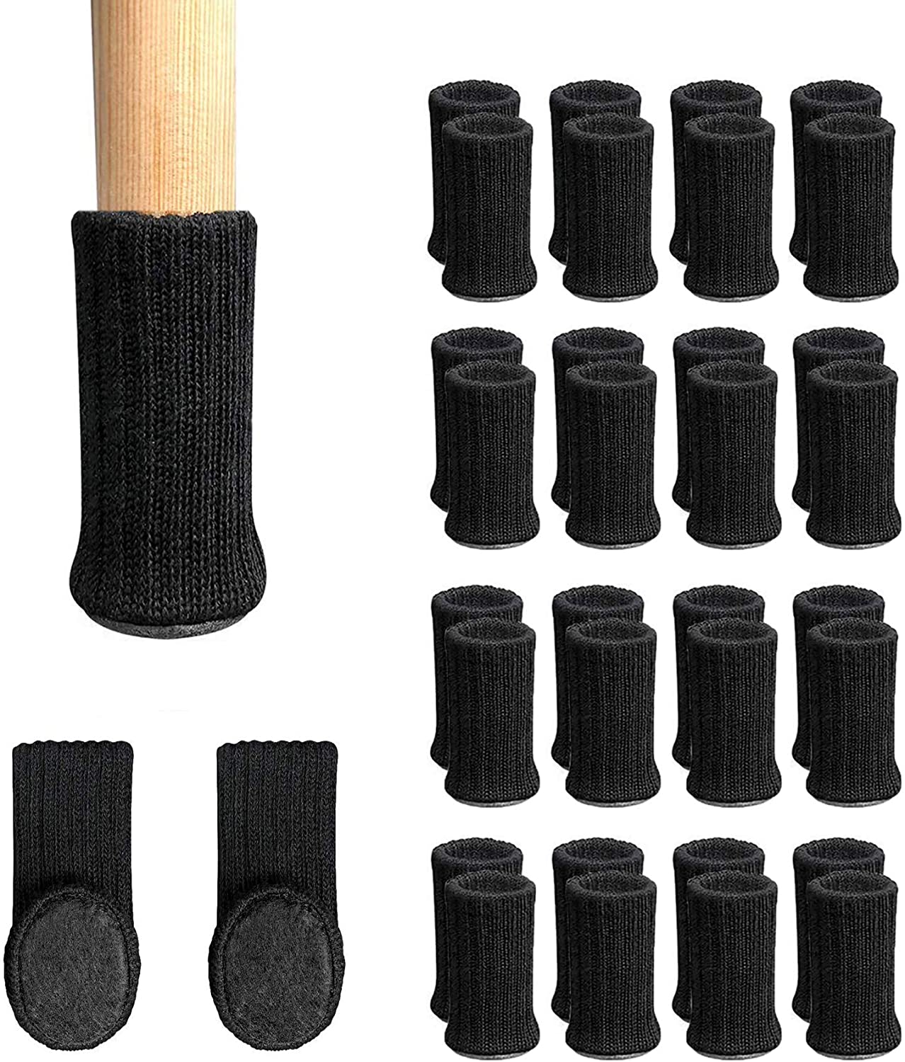 32PCS Chair Socks Furniture Pads Floor Protectors High Elastic Non Slip