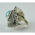 thumbnail image 3 of Navya Craft Turquoise 925 Sterling Silver Handmade Women Statement Ring Size 6.5, 3 of 4