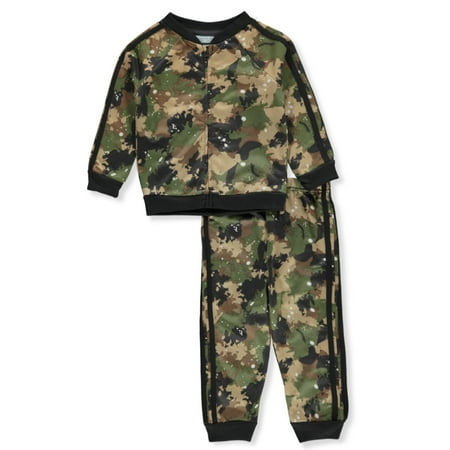 

Weeplay Baby Boys 2-Piece Camo Jogger Set Outfit - green 18 months (Infant)