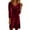 Wine, variant on Holiday Dresses for Women Velvet Dress for Women Mother of Bride Dresses Velvet Dress for Women Cowl Neck Long Sleeve Loose Elegant Ruched Cocktail Tunic Party Fall Solid Color Mini Dress, Black-L