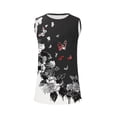 thumbnail image 4 of Snorda Débardeurs pour Femmes Grande Taille Mode Féminine Décontractée Été Imprimé Sans Manches Col Rond Haut Blouse Débardeur P-5TG, 4 of 5