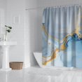 thumbnail image 2 of Blue Marble Gold Line Pattern Shower Curtain 72"x72" ,Bathroom Decorative Shower Curtains Set with 12 Hooks,Modern Waterproof Washable Shower Curtain, 2 of 6