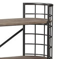 thumbnail image 4 of Benjara BM207195 Wood & Metal Bookcase with 3 Open Shelves, Brown & Black, 4 of 5