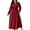 Red 01, variant on Karymi Polka Dot Print Midi Maxi Dress, Tie Keyhole Crew Neck Long Ruffle Cuff Sleeve Dress, Elastic Ruched Waist Plus Size Sundress Sundress