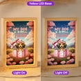 thumbnail image 2 of My Dog Is My Valentine Cute Dachshund in Gift Box Acrylic Plaque with Wood Photo Frame Box Wiener Dog Lover Gifts Idea Light Box - 03006, 2 of 5