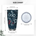 thumbnail image 4 of Cauagu Navy Blue Geometric Pattern 20oz Tumbler,Stainless Steel Vacuum Insulated Tumbler with Lid Insulated Coffee Mug Thermal Cup with Splash Proof Sliding Lid-Straw Two-piece Set, 4 of 8