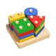 thumbnail image 4 of Tablero clasificador de formas de madera para apilar y clasificar, contar, combinar formas, juguete Montessori para niños, bebés, niños y niñas de 12 A, 4 of 9