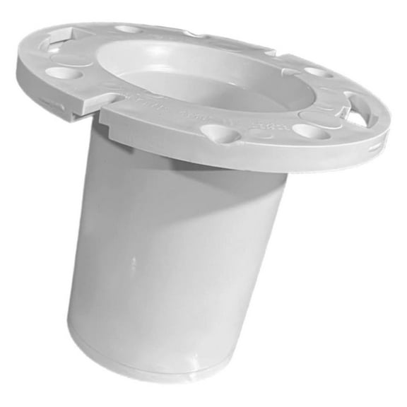 Adjustable 3" X 4" Closet Flange - PVC (White)
