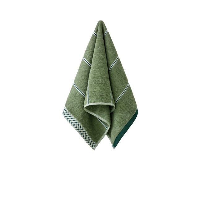 Toalla de Algodón de Peluche de Rayas Gruesas, Azul 35x75cm Absorbente Cara Y Toalla de Baño para Uso Doméstico
