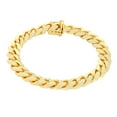 thumbnail image 2 of Nuragold 14K Real Yellow Gold Solid Miami Cuban Link Chain Bracelet 7"-9" (2.7mm-11mm) Italian Jewelry for Men & Women, 2 of 22