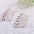 thumbnail image 3 of 2pcs Perle Peigne Strass Incrustation Coiffe en Alliage Peigne Accessoires de Cheveux de Mariée Décoration de Cheveux, 3 of 9