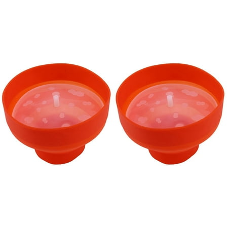

2X Popcorn Microwave Silicone Foldable Red Kitchen Easy Tools Diy Popcorn Bucket Bowl Maker with Lid