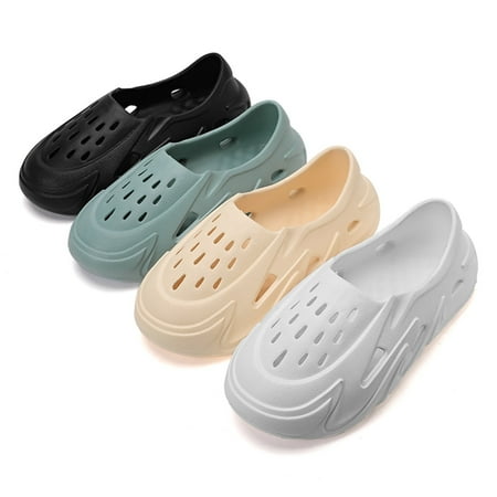 

Men s Women s Unisex Hollow Light Weight Soft Rubber Slip On Garden Clog Summer Slides