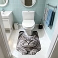 thumbnail image 5 of U-Shaped Toilet Rug, Diatomaceous Earth | Quick-Dry & Absorbent | Fits Toilet Base | Funny Wildlife Bathroom Decor 19.69x15.75in, 5 of 5