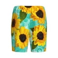 thumbnail image 2 of Lsque Sunflowers With Green Leaves Mens Sleep Pajama Shorts,Short Pajama Pants, Cotton Ultra-Soft Knit-4X-Large, 2 of 9