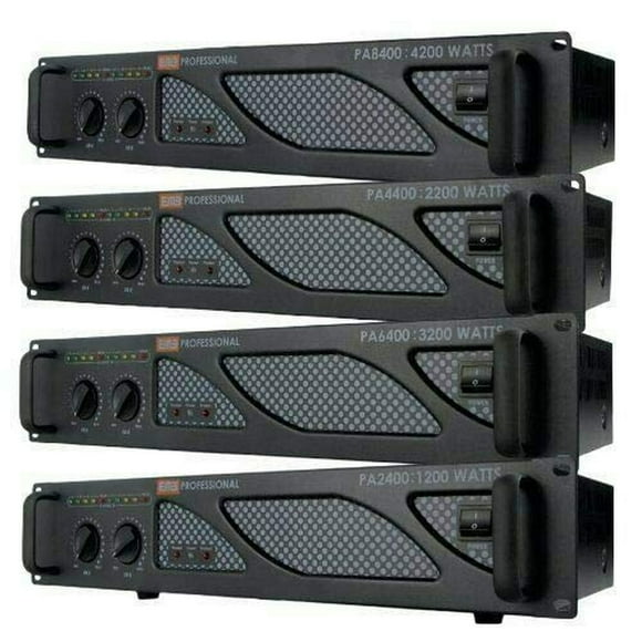 EMB Pro - PA6400 - Amplificador de potencia profesional para montaje en rack - Club de banda PA de 3