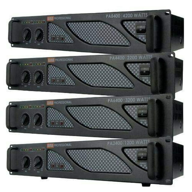 EMB Pro - PA6400 - Amplificador de potencia profesional para montaje en rack - Club de banda PA de 3