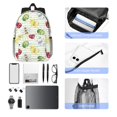 thumbnail image 6 of Rateoe Insects Pattern Student Backpack Water-resistant Backpack 15-inch Laptop Backpack Lightweight Adjustable School Backpack, 6 of 6