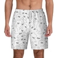 thumbnail image 3 of Uemuo Airplane Pattern Mens Swim Trunks Quick Dry Board Shorts with Mesh Lining, Stretch Beach Shorts Quick Dry No-Chafing Board Shorts-X-Large, 3 of 9
