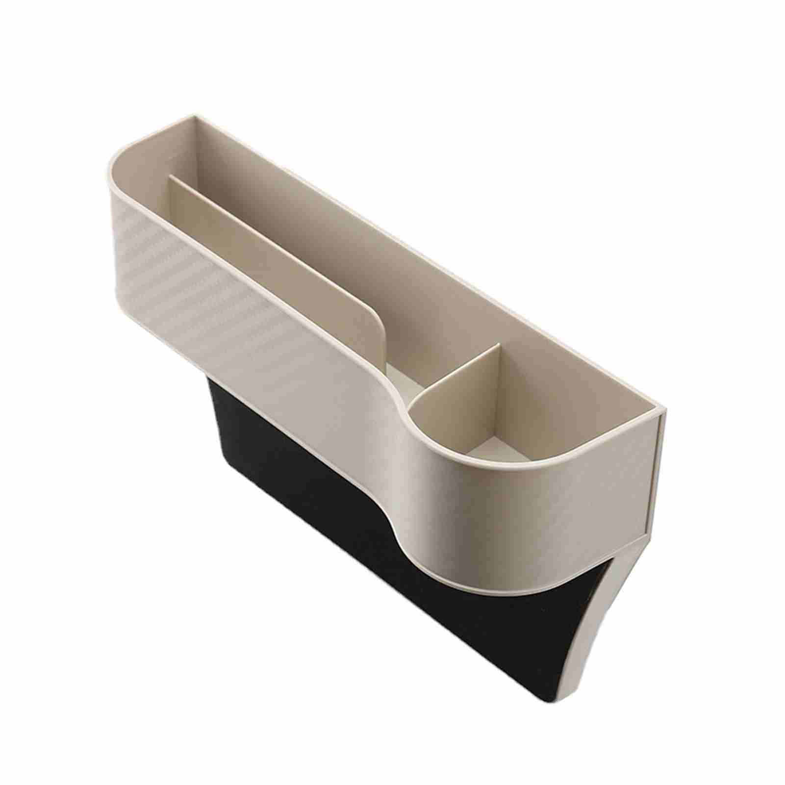 Riousery Car Seat Gap Filler Organizer Premium Interior Front Storage Box Universal Fit for Auto Console, 10.16 inches / 25.8 cm, Beige Passenger Side Space-Saving Vehicle Accessories Holders